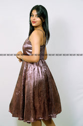 Fit and Flare Metallic Dress